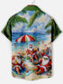 Men's Christmas Funny Graphic Short Sleeve Hawaiian Shirt